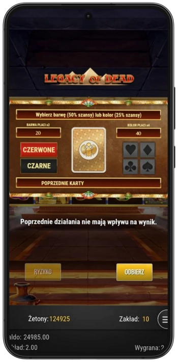 Legacy of Dead ryzyko